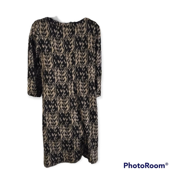 Emma & Michele Black Tunic Dress w Keyhole and Chained Neckline Size M BLK/Gray. - Picture 3 of 4